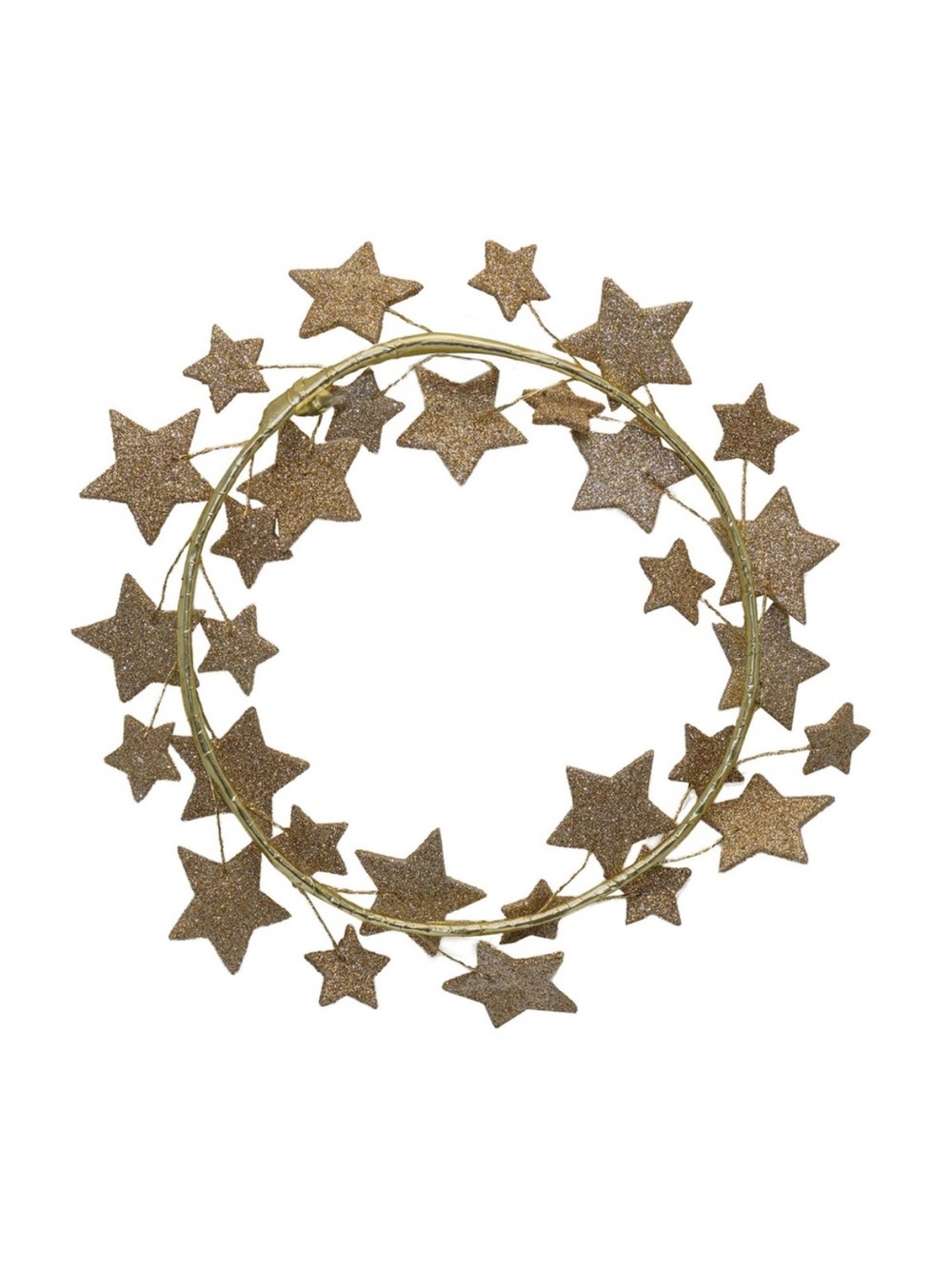 My Texas House Glitter Star
Wreath, Gold, 11.25in